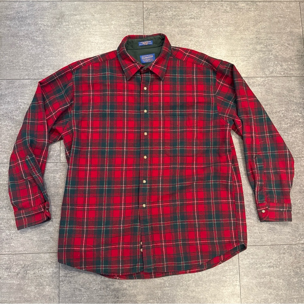 Red and Green Plaid Men's Shirt